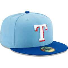 Texas Rangers On-Field Authentic Collection 59FIFTY Fitted Hat - Light Blue/Royal | New Era