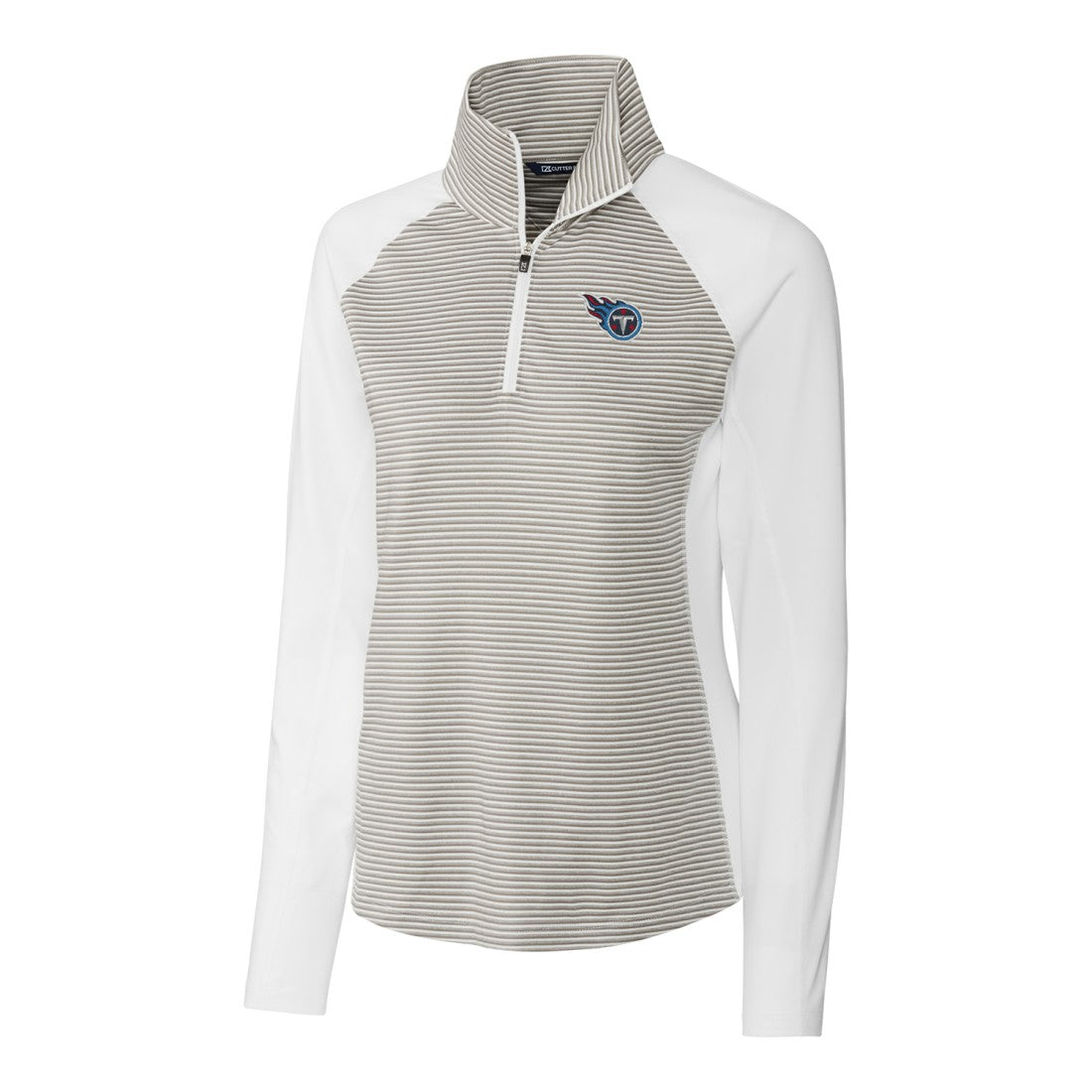 NFL Tennessee Titans Cutter & Buck Women's Forge Tonal Stripe Half-Zip Pullover Jacket