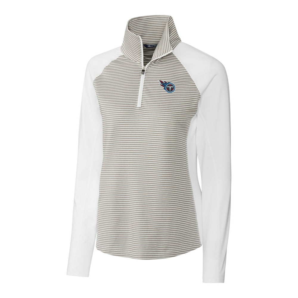 NFL Tennessee Titans Cutter & Buck Women's Forge Tonal Stripe Half-Zip Pullover Jacket