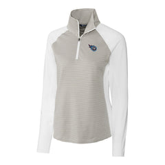 NFL Tennessee Titans Cutter & Buck Women's Forge Tonal Stripe Half-Zip Pullover Jacket