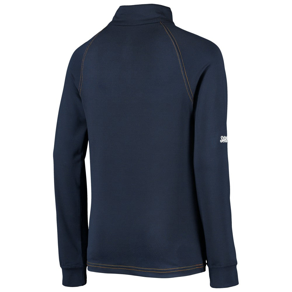 Milwaukee Brewers Stitches Youth Raglan Quarter-Zip Jacket - Navy