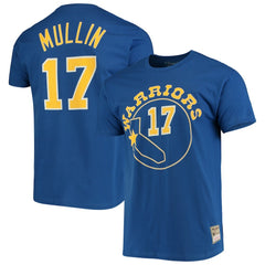 Chris Mullin Golden State Warriors Hardwood Classics Name & Number Team T-Shirt sale - Royal | Mitchell & Ness outlet