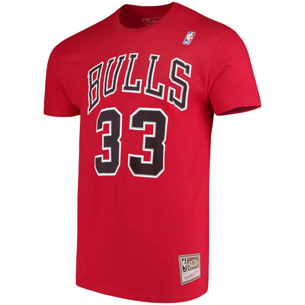 Scottie Pippen Chicago Bulls Hardwood Classics Name & Number Player T-Shirt sale - Red | Mitchell & Ness sale