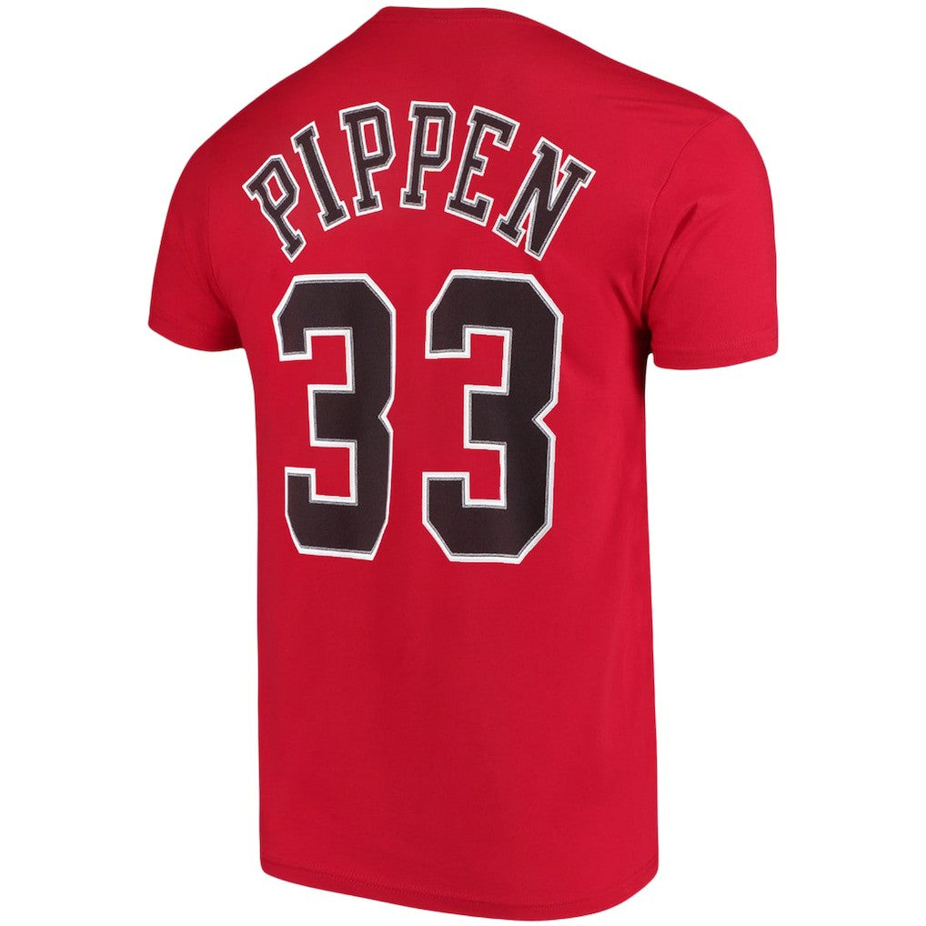Scottie Pippen Chicago Bulls Hardwood Classics Name & Number Player T-Shirt sale - Red | Mitchell & Ness sale