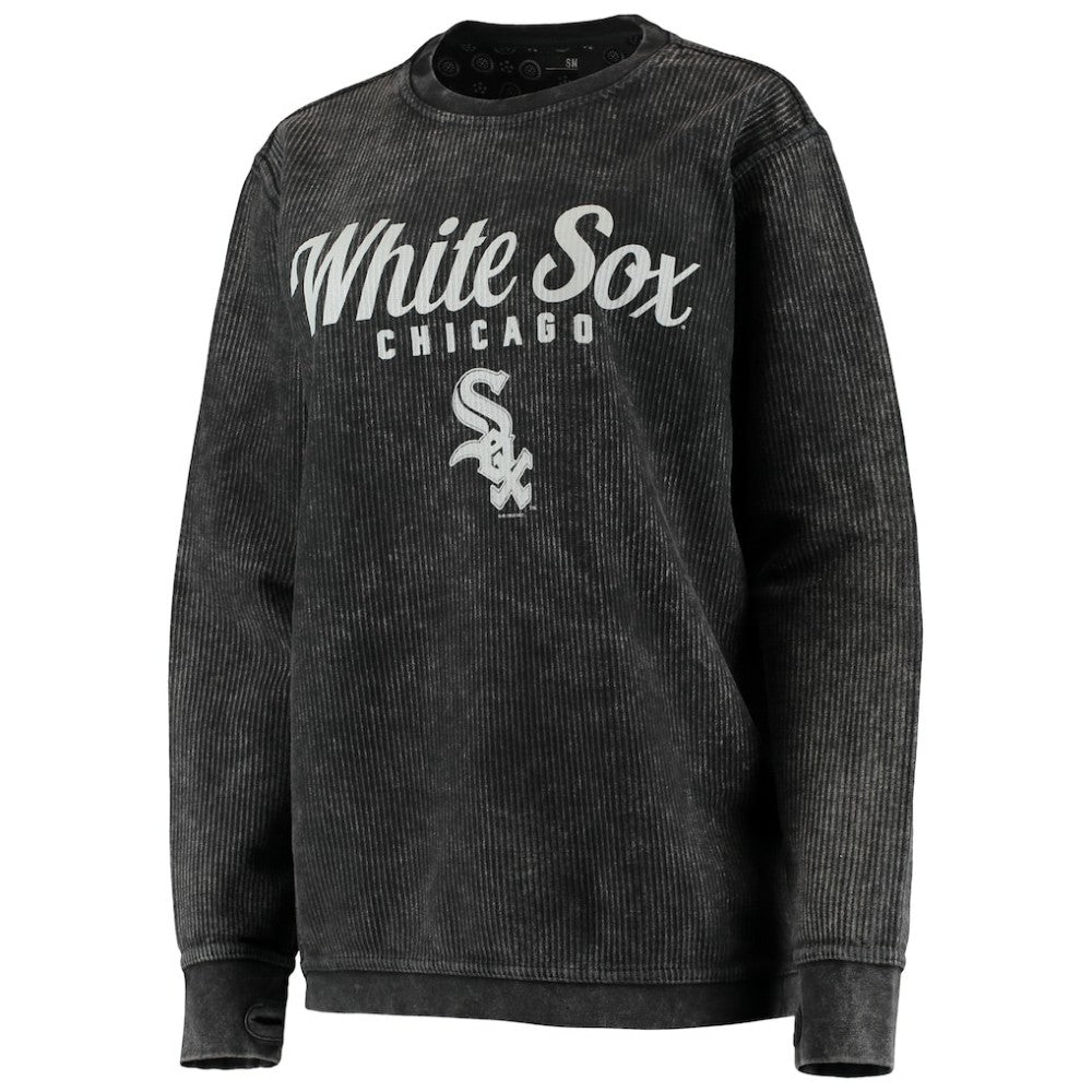 Chicago White Sox G-III 4Her by Carl Banks Women's Comfy Cord Pullover Sweatshirt - Black