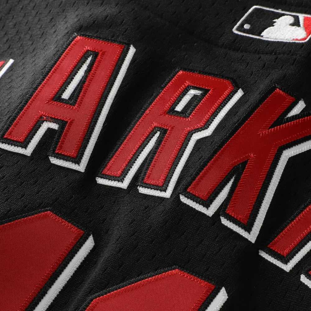 Barry Larkin Cincinnati Reds Cooperstown Collection Mesh Batting Practice Button-Up Jersey - Black | Mitchell & Ness