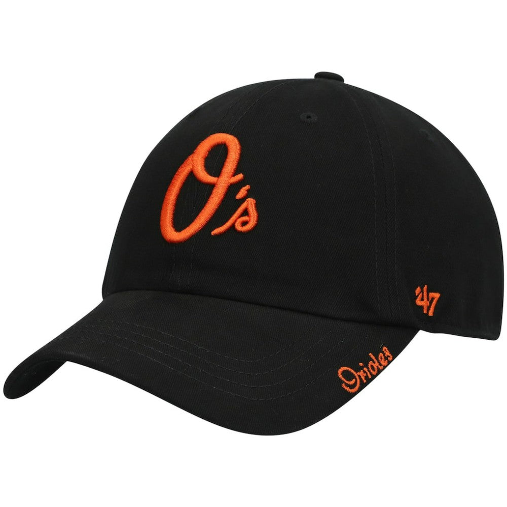 Baltimore Orioles Women's Team Miata Clean Up Adjustable Hat - Black | 47 brand