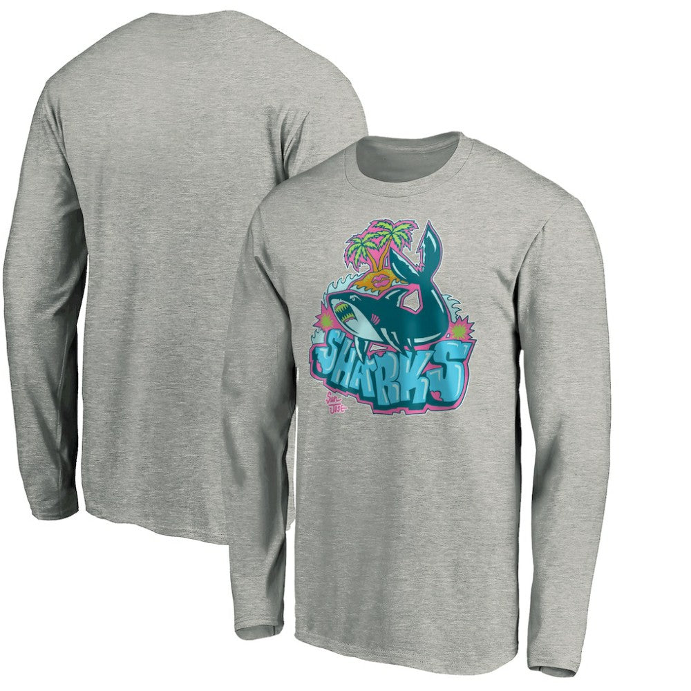 San Jose Sharks Graffiti Shark Long Sleeve T-Shirt