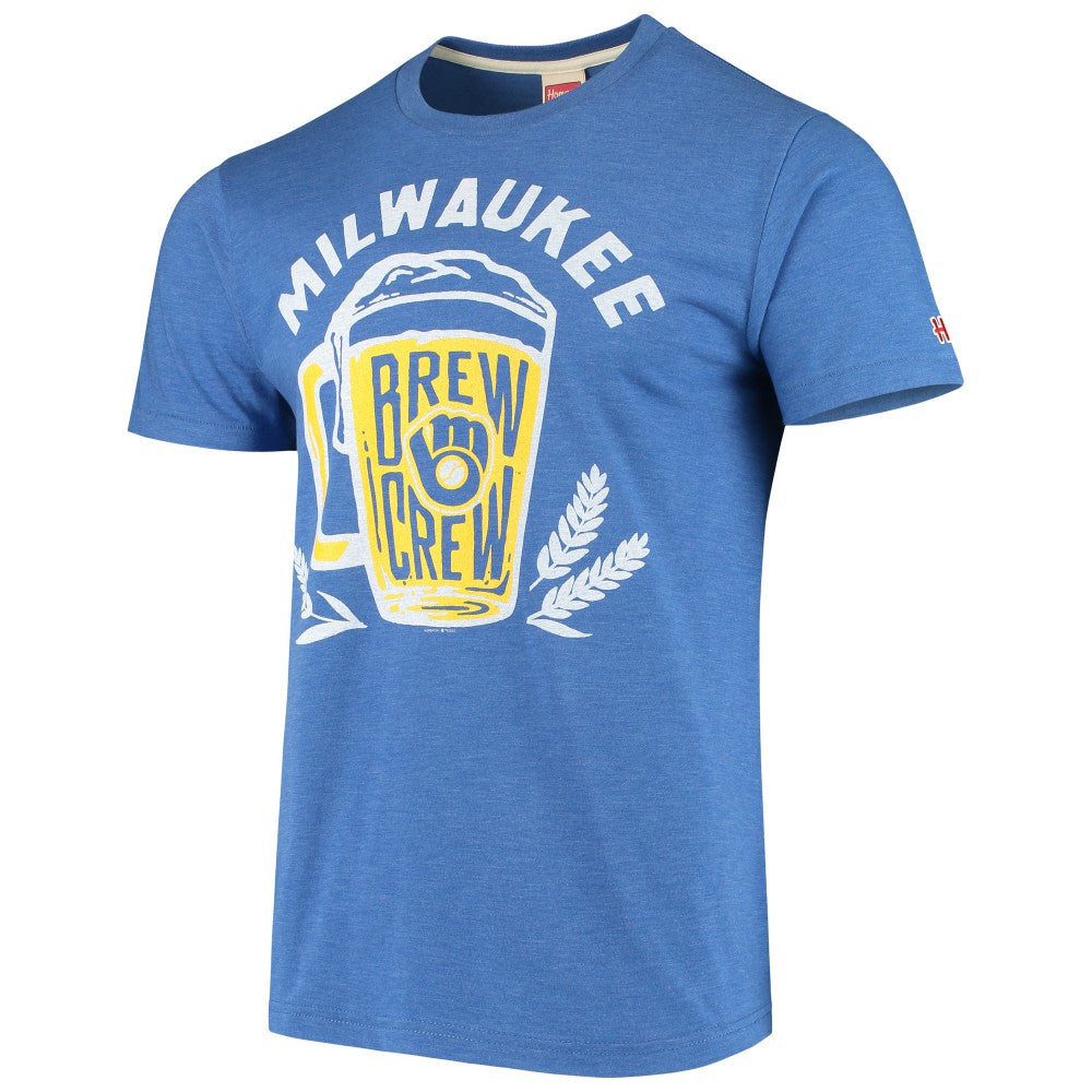 Milwaukee Brewers Hyperlocal Tri-Blend T-Shirt - Royal