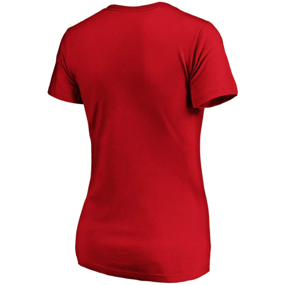 Philadelphia Phillies Women's Victory Script V-Neck T-Shirt - Red
