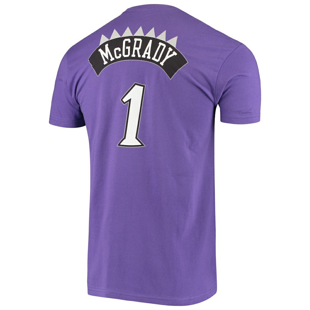 Tracy McGrady Toronto Raptors Hardwood Classics Stitch Name & Number T-Shirt - Purple | Mitchell & Ness cheap