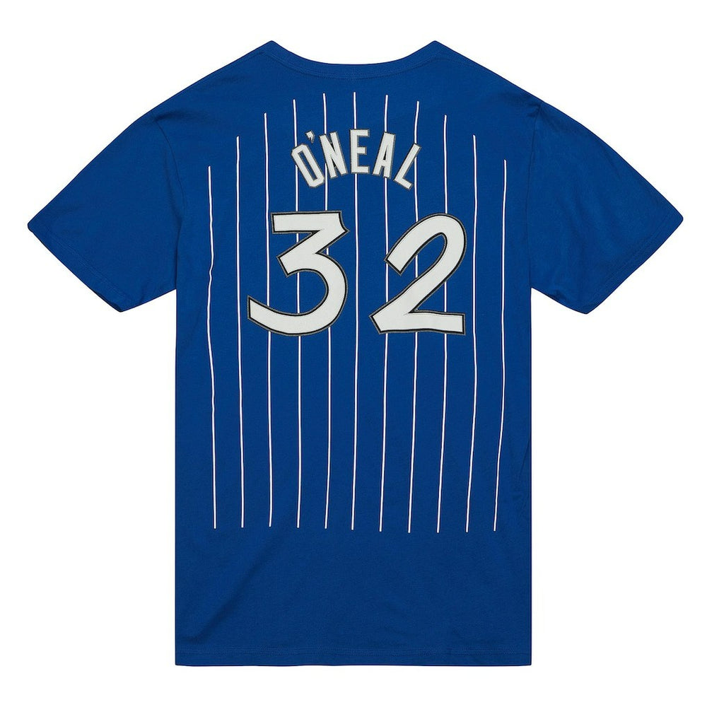 Shaquille O'Neal Orlando Magic Hardwood Classics Stitch Name & Number T-Shirt - Blue | Mitchell & Ness shop