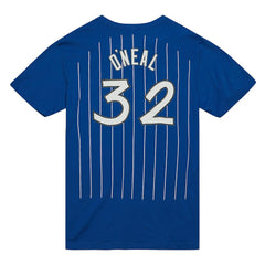 Shaquille O'Neal Orlando Magic Hardwood Classics Stitch Name & Number T-Shirt - Blue | Mitchell & Ness shop