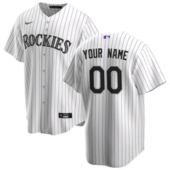 Colorado Rockies Home Replica Custom Jersey - White | Nike