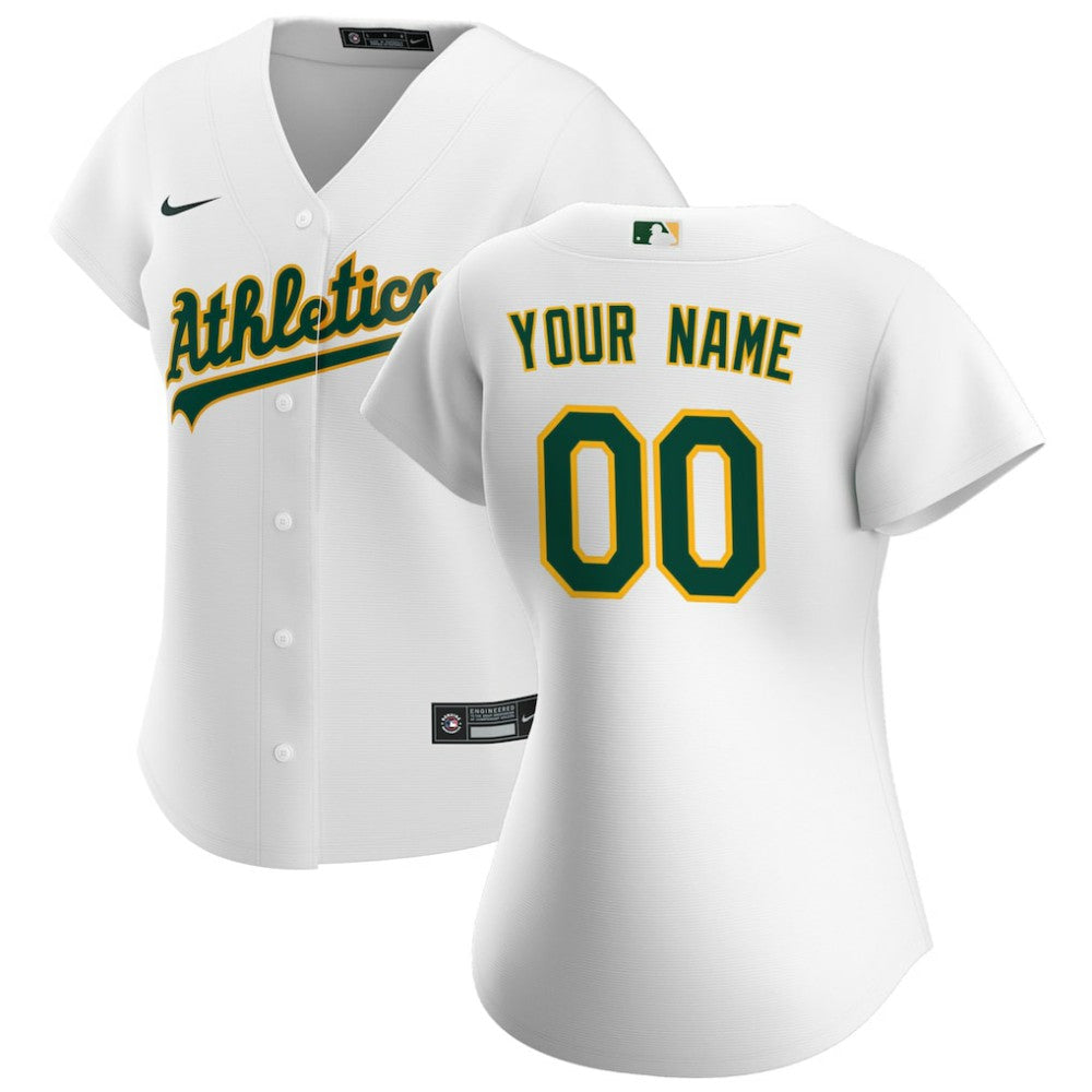 Athletics Women's Home Replica Custom Jersey - White | Nike
