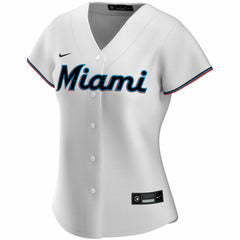 Miami Marlins Women's Home Replica Custom Jersey - White | Nike