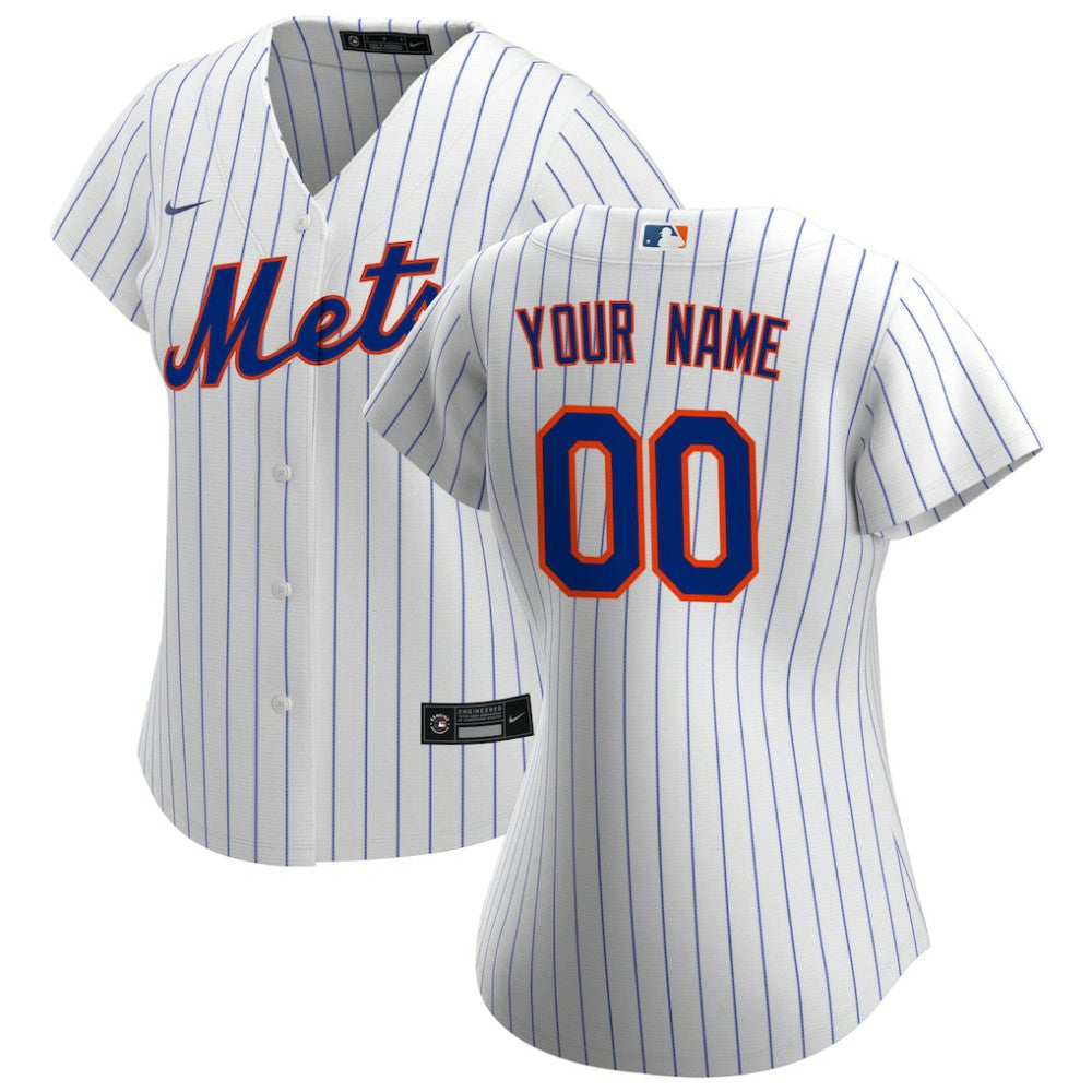 New York Mets Women's Home Replica Custom Jersey - White | Nike