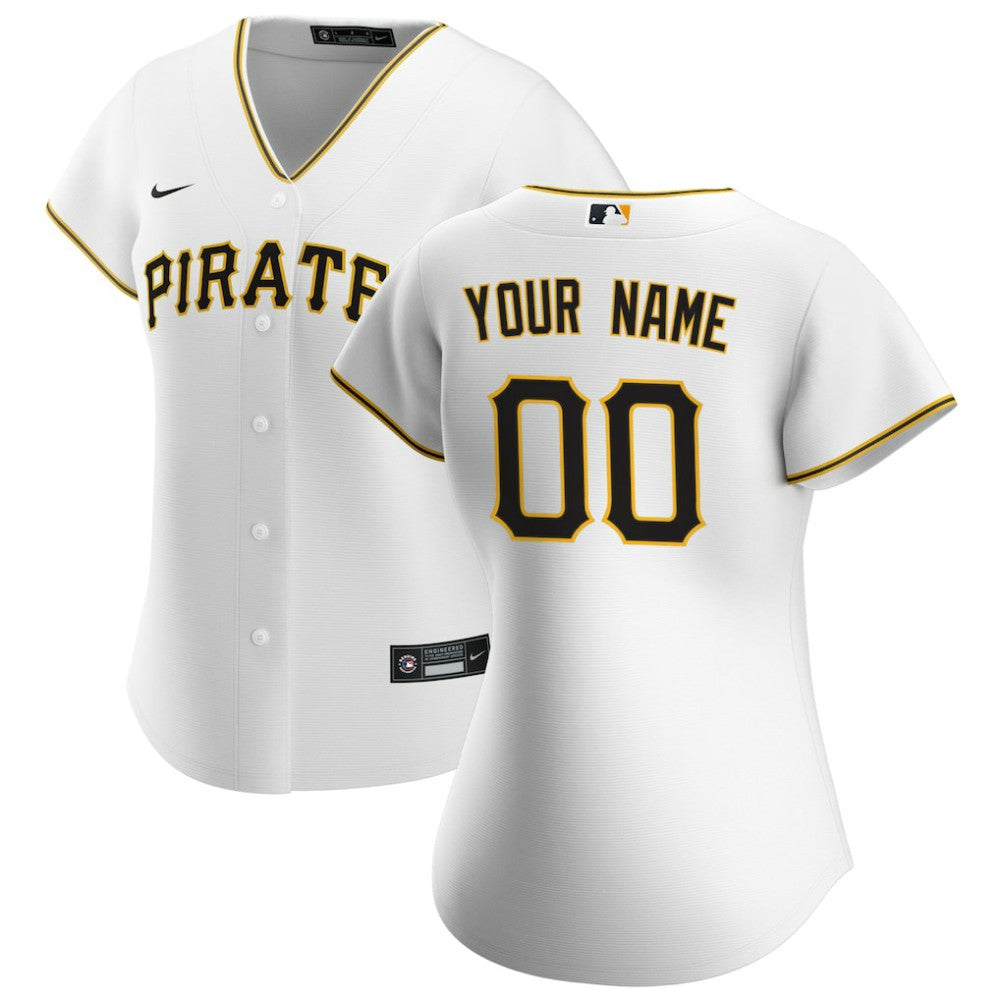 Pittsburgh Pirates Women's Home Replica Custom Jersey - White | Nike