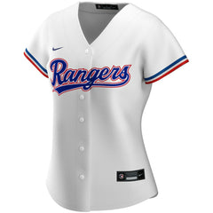 Texas Rangers Women's Home Replica Custom Jersey - White | Nike