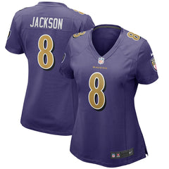 NFL Baltimore Ravens Lamar Jackson  Women's Alternate Game Player Jersey