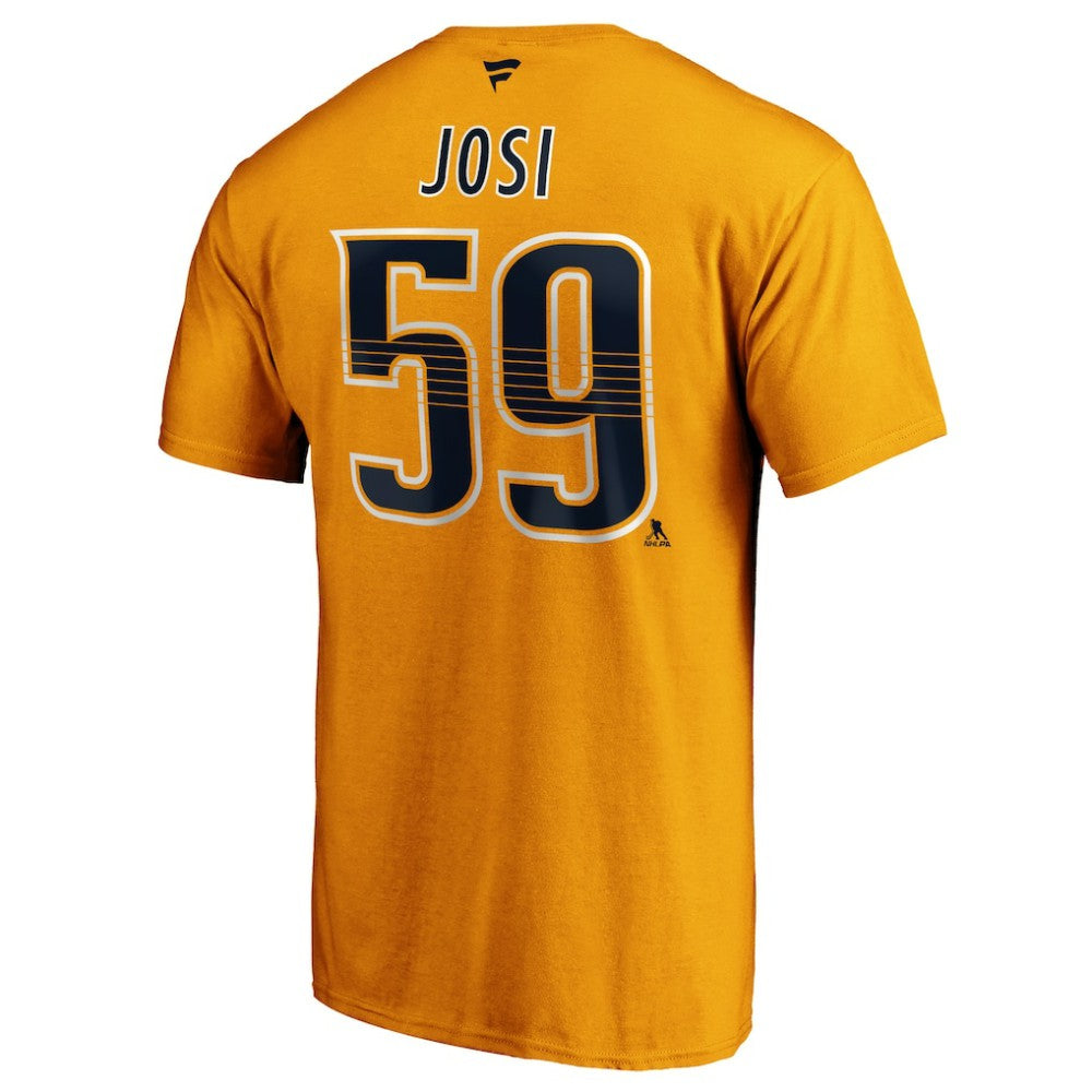 Roman Josi Nashville Predators Fanatics Authentic Stack Player Name & Number T-Shirt