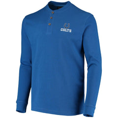 NFL Indianapolis Colts Dunbrooke Logo Maverick Thermal Henley Long Sleeve T-Shirt