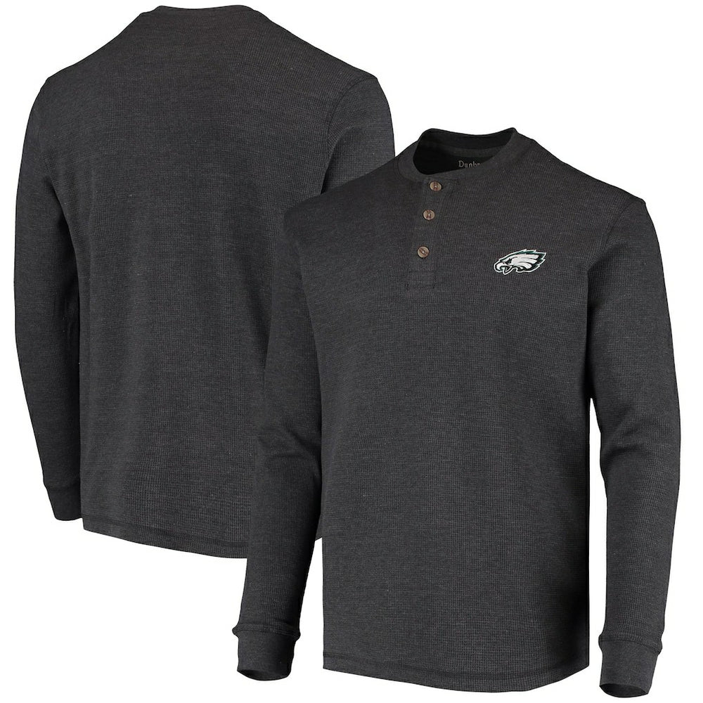 NFL Philadelphia Eagles Dunbrooke Logo Maverick Thermal Henley Long Sleeve T-Shirt