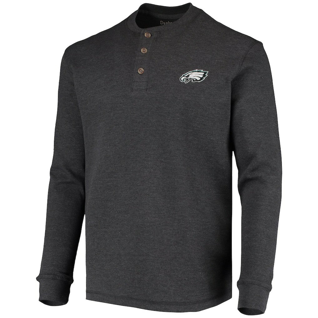 NFL Philadelphia Eagles Dunbrooke Logo Maverick Thermal Henley Long Sleeve T-Shirt