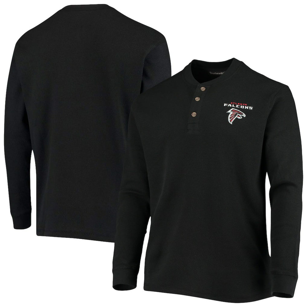 NFL Atlanta Falcons Dunbrooke Logo Maverick Thermal Henley Long Sleeve T-Shirt