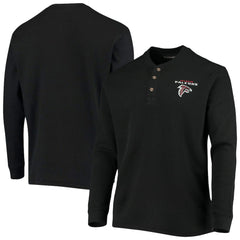 NFL Atlanta Falcons Dunbrooke Logo Maverick Thermal Henley Long Sleeve T-Shirt