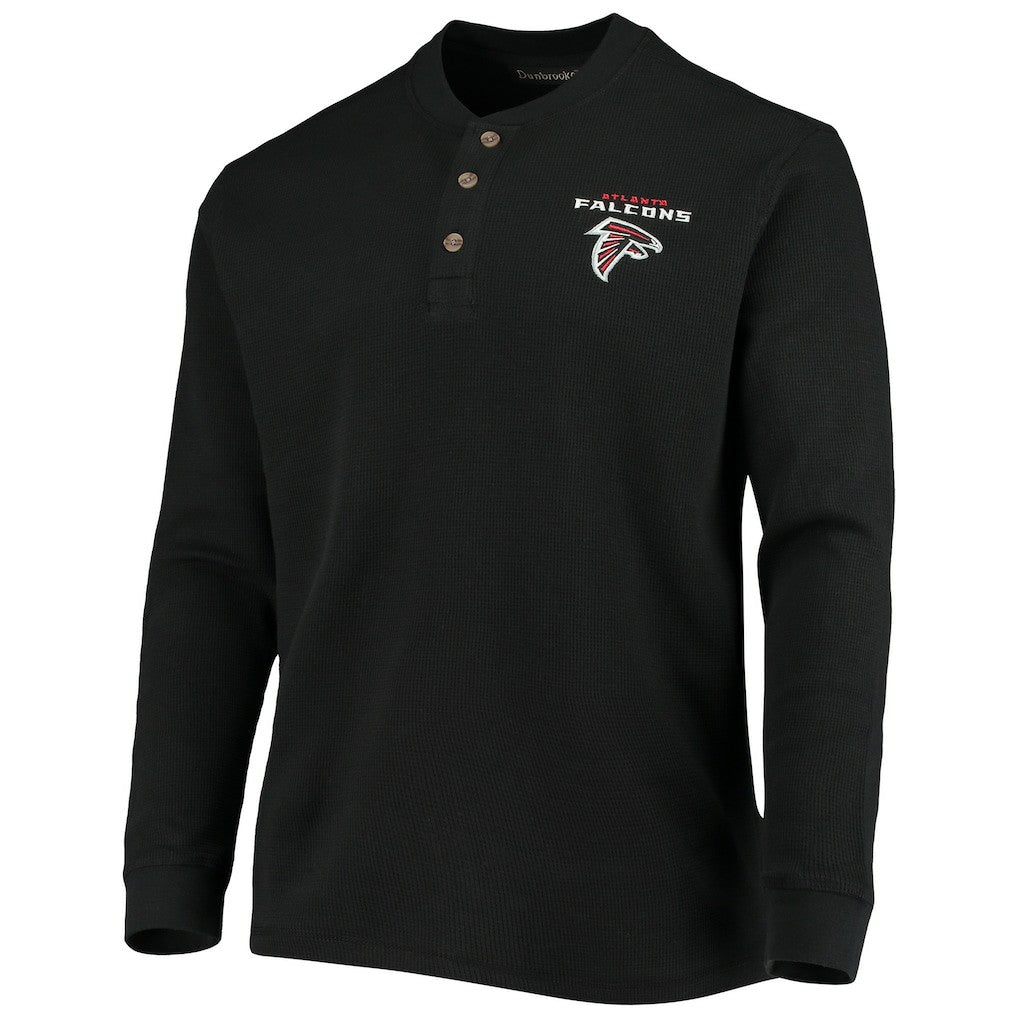 NFL Atlanta Falcons Dunbrooke Logo Maverick Thermal Henley Long Sleeve T-Shirt