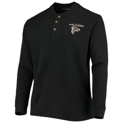 NFL Atlanta Falcons Dunbrooke Logo Maverick Thermal Henley Long Sleeve T-Shirt