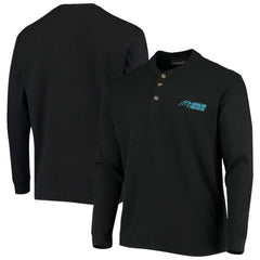NFL Carolina Panthers Dunbrooke Logo Maverick Thermal Henley Long Sleeve T-Shirt