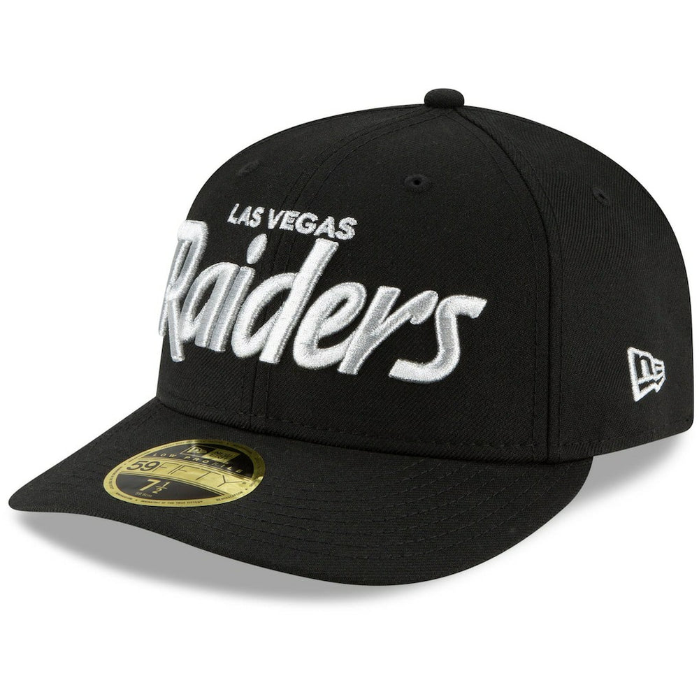 NFL Las Vegas Raiders Omaha Script Low Profile 59FIFTY Fitted Hat