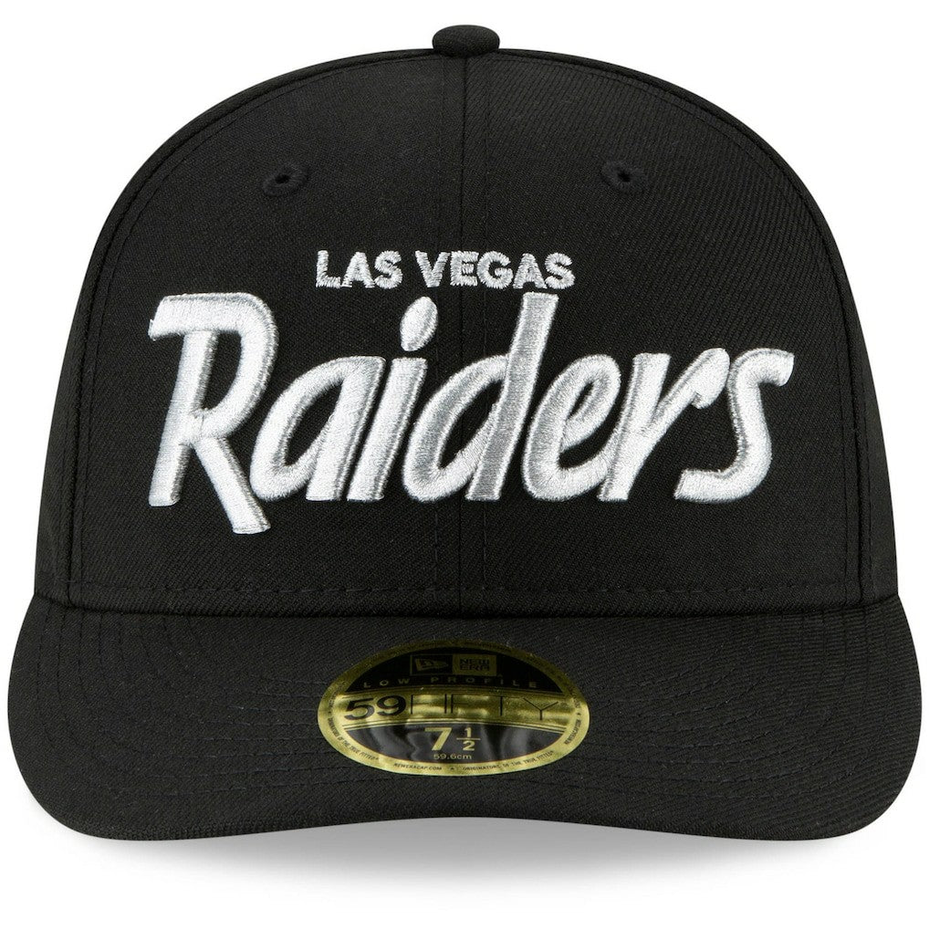 NFL Las Vegas Raiders Omaha Script Low Profile 59FIFTY Fitted Hat