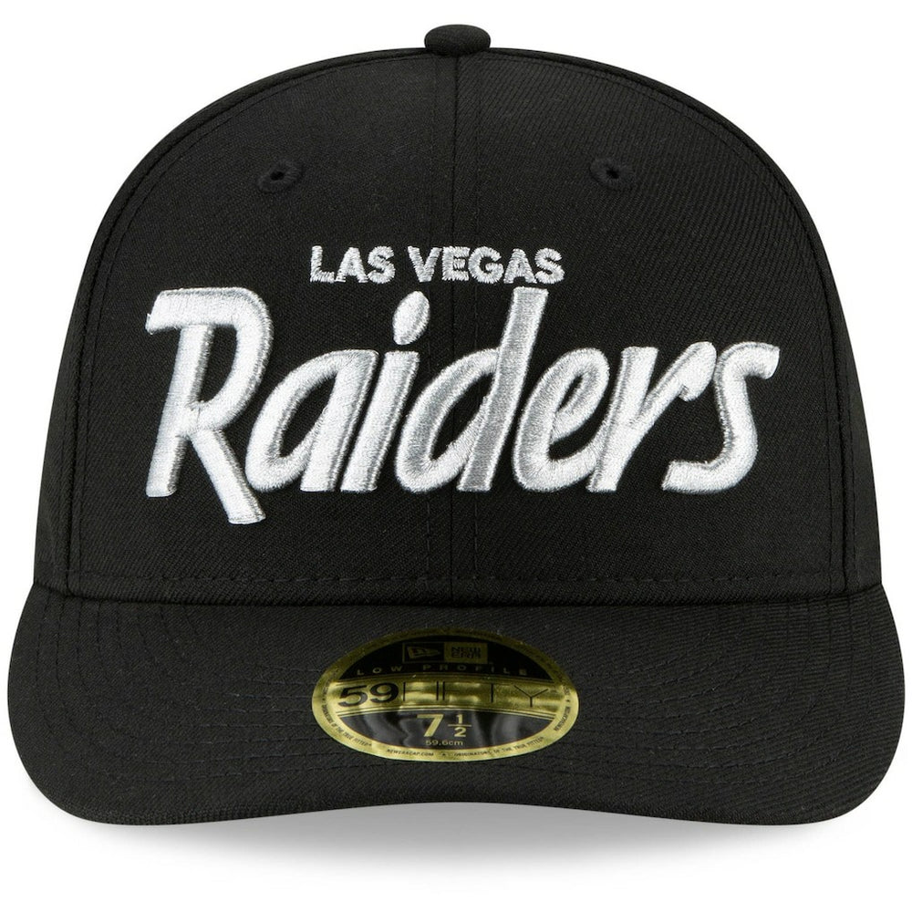 NFL Las Vegas Raiders Omaha Script Low Profile 59FIFTY Fitted Hat