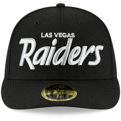 NFL Las Vegas Raiders Omaha Script Low Profile 59FIFTY Fitted Hat