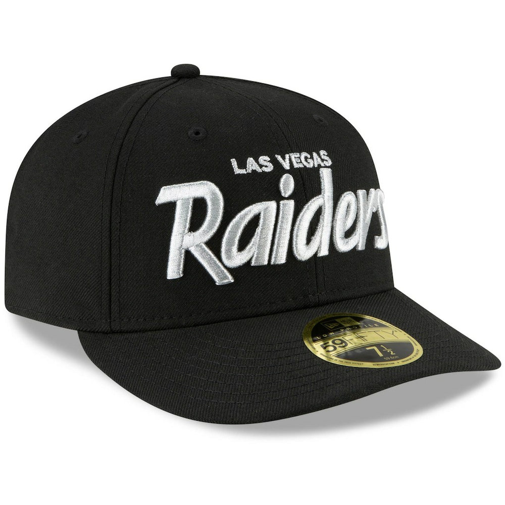 NFL Las Vegas Raiders Omaha Script Low Profile 59FIFTY Fitted Hat