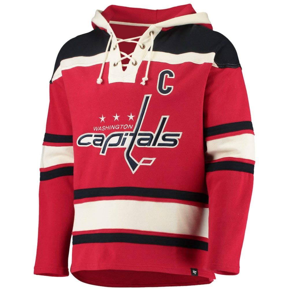 Alexander Ovechkin Washington Capitals '47 Player Name & Number Lacer Pullover Hoodie