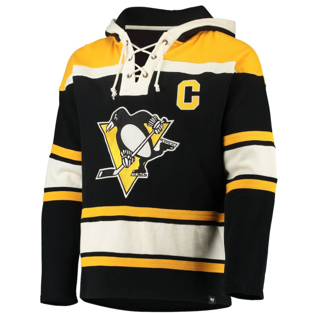 Sidney Crosby Pittsburgh Penguins '47 Player Name & Number Lacer Pullover Hoodie