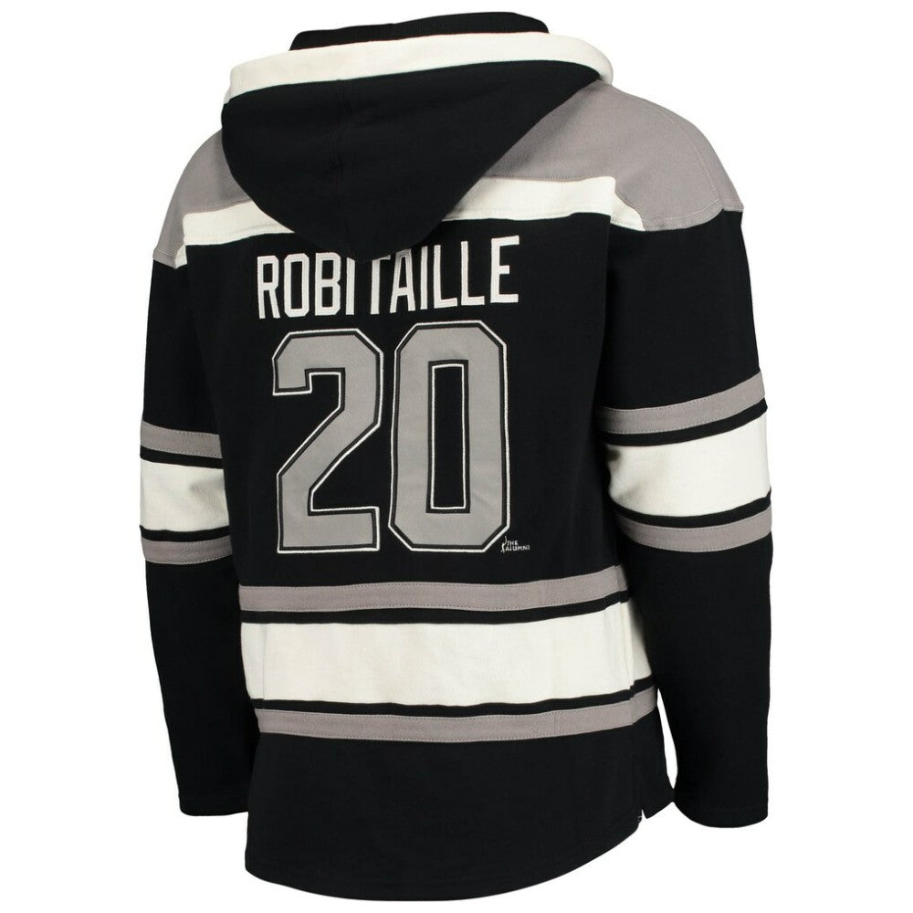 Luc Robitaille Los Angeles Kings '47 Retired Player Name & Number Lacer Pullover Hoodie