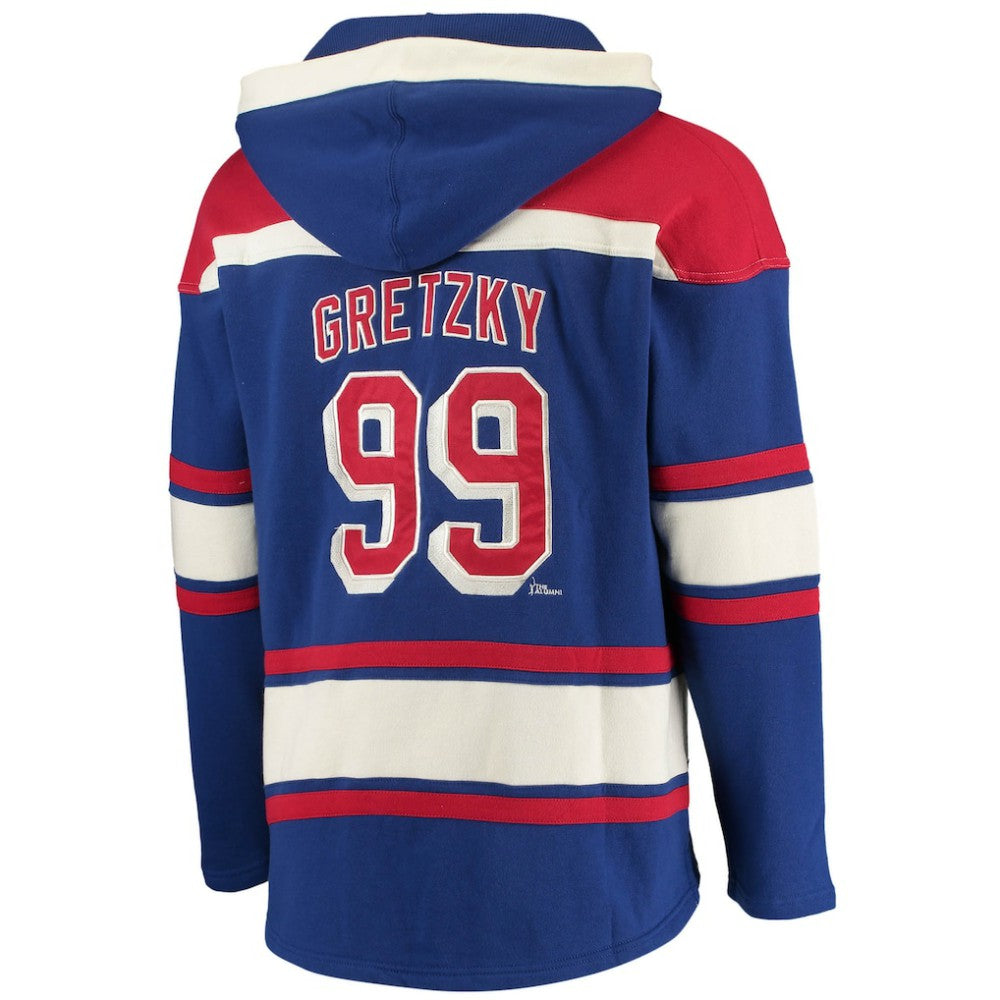 Wayne Gretzky New York Rangers '47 Retired Player Name & Number Lacer Pullover Hoodie