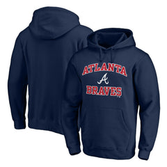 Atlanta Braves Heart & Soul Pullover Hoodie - Navy