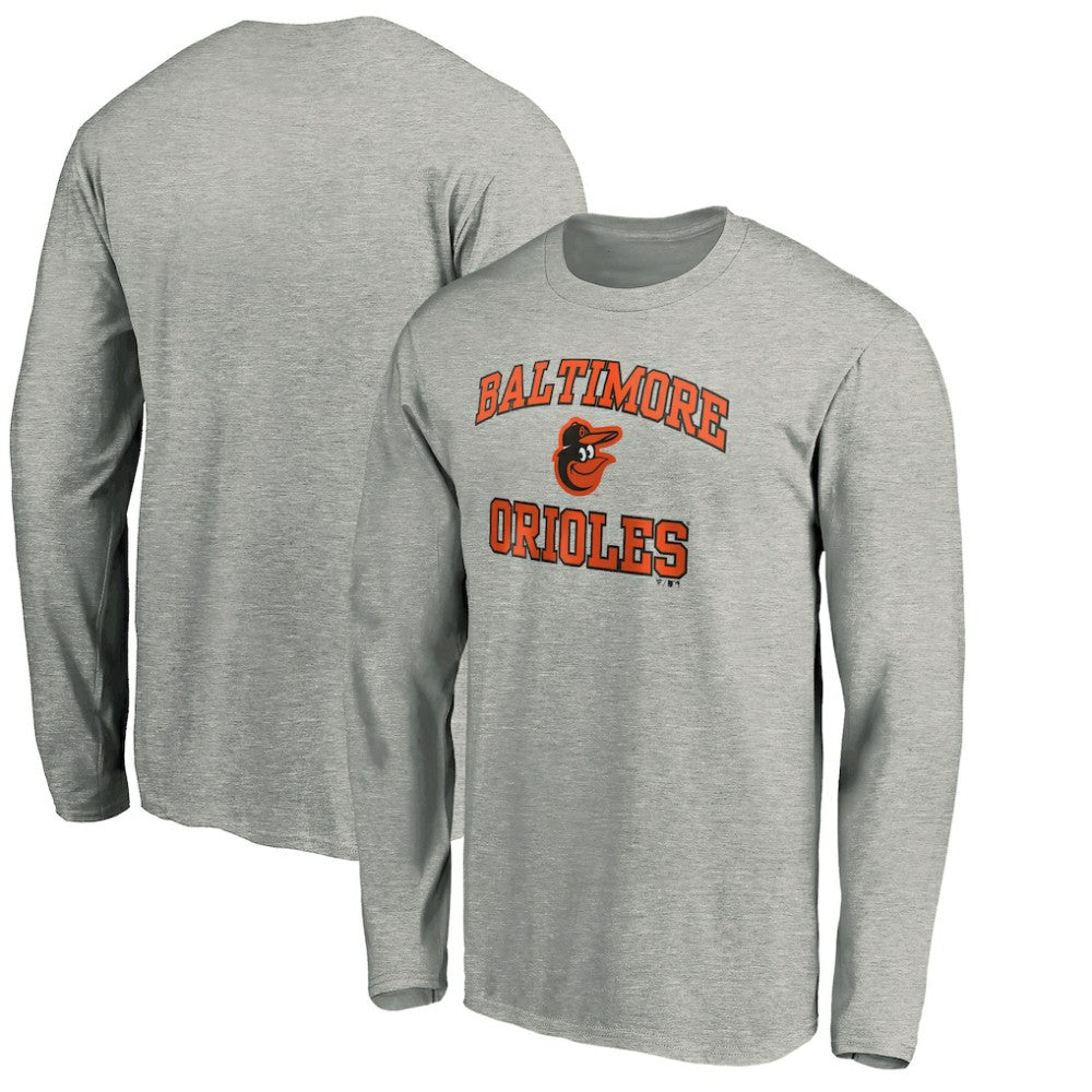 Baltimore Orioles Team Heart & Soul Long Sleeve T-Shirt - Heathered Gray