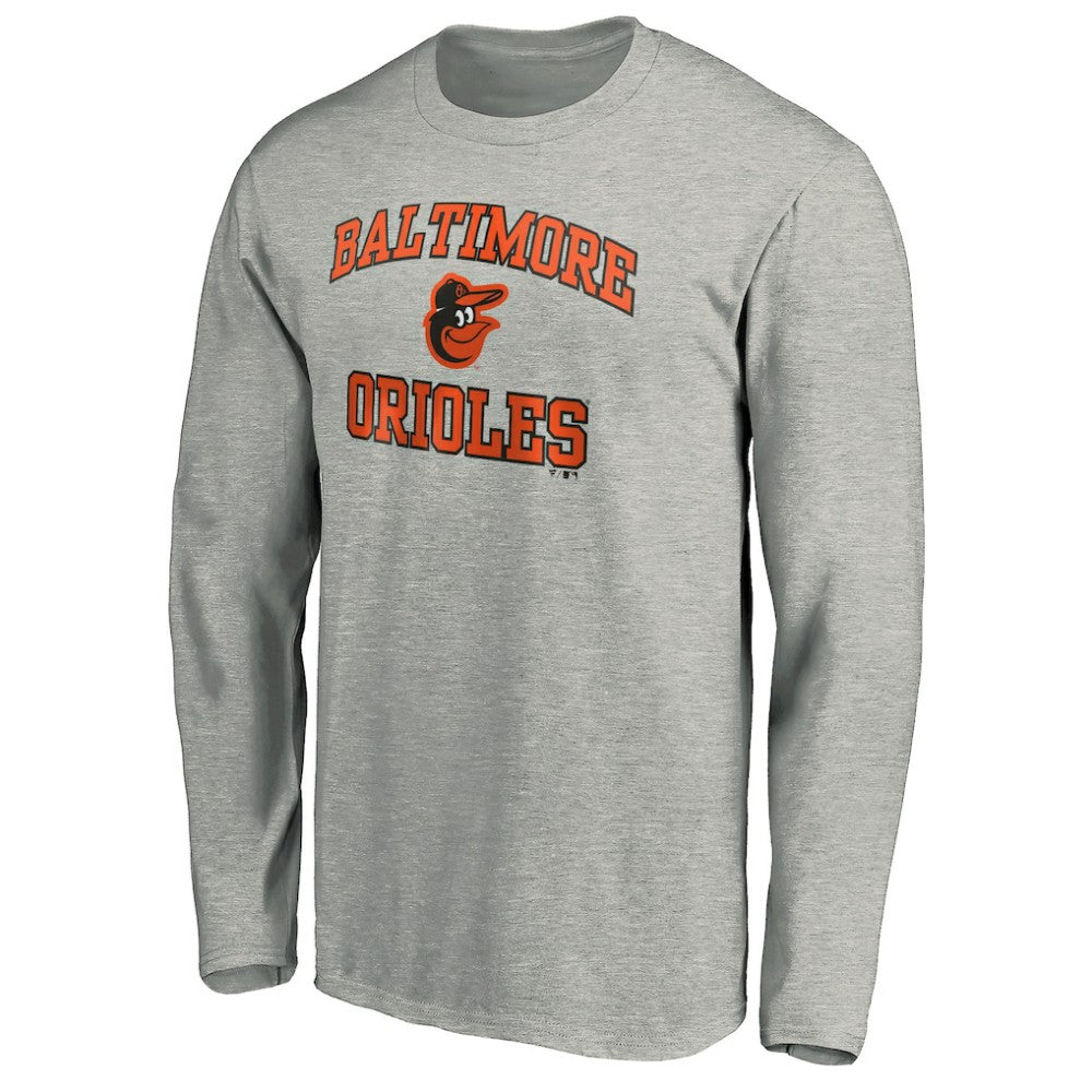 Baltimore Orioles Team Heart & Soul Long Sleeve T-Shirt - Heathered Gray