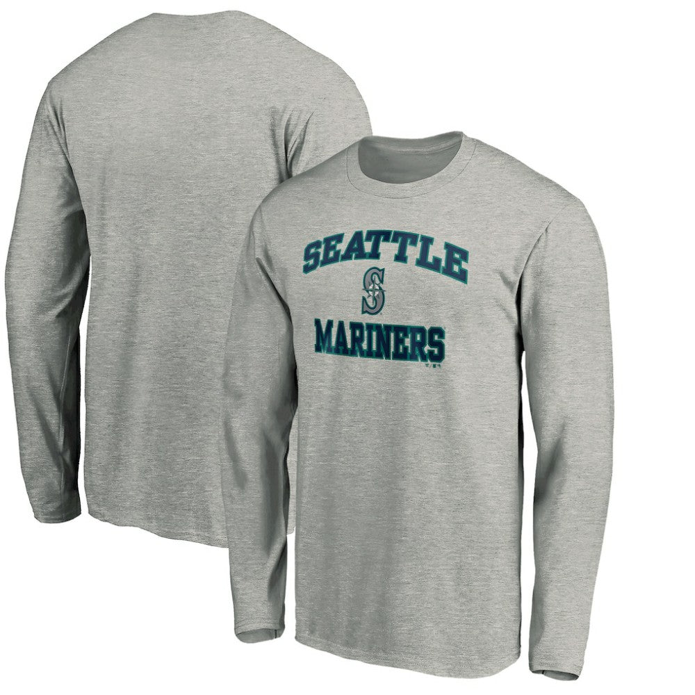 Seattle Mariners Team Heart & Soul Long Sleeve T-Shirt - Heathered Gray