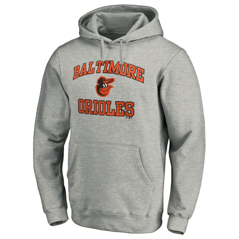 Baltimore Orioles MTO Label Heart & Soul Pullover Hoodie - Heather Gray