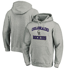 Colorado Rockies MTO Label Heart & Soul Pullover Hoodie - Heather Gray