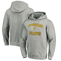 Pittsburgh Pirates MTO Label Heart & Soul Pullover Hoodie - Heather Gray