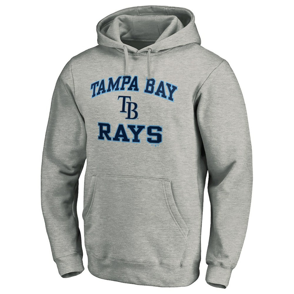 Tampa Bay Rays MTO Label Heart & Soul Pullover Hoodie - Heather Gray